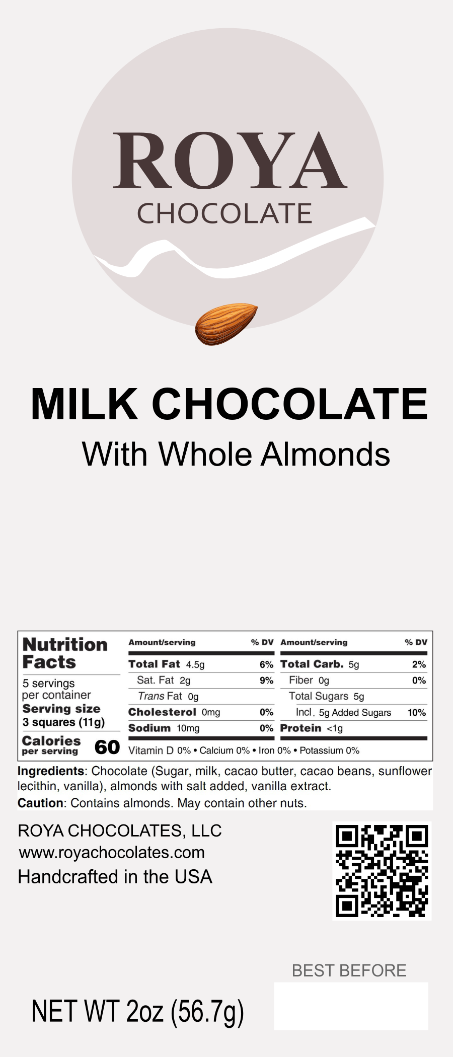 10 Milk Chocolate with Almonds Bars
