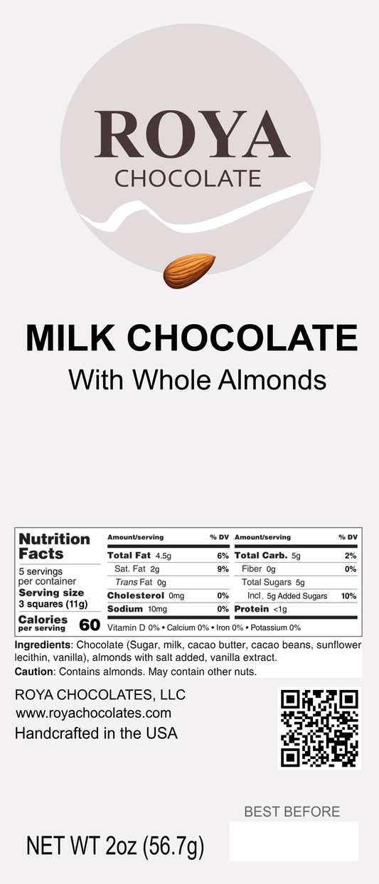 10 Milk Chocolate with Almonds Bars